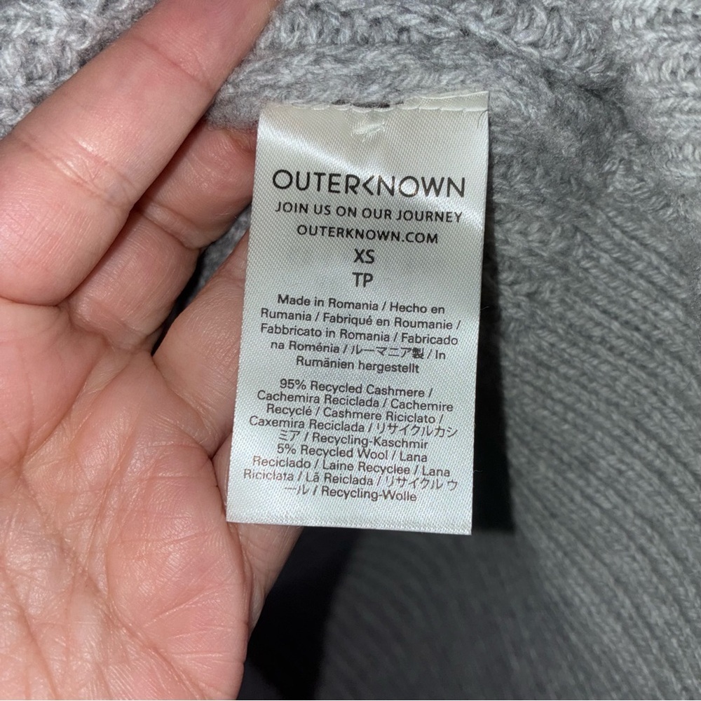 Outerknown Mock Neck Cashmere Blend Sweater Dress  in Gray Size XS NEW - Picture 7 of 7